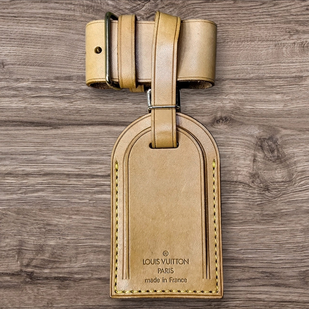 Louis Vuitton Vachetta Luggage Name Tag with Poignet Set